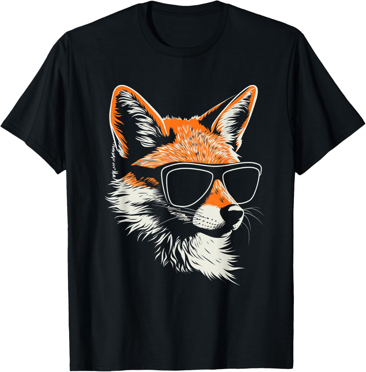 Fox Wearing Sunglasses Funny Fox Lover T-Shirt