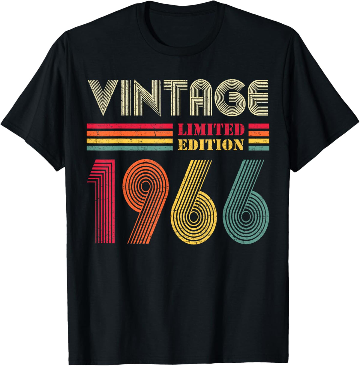 Vintage 1966 60th Birthday Gift Men Women 60 Years Old T-Shirt