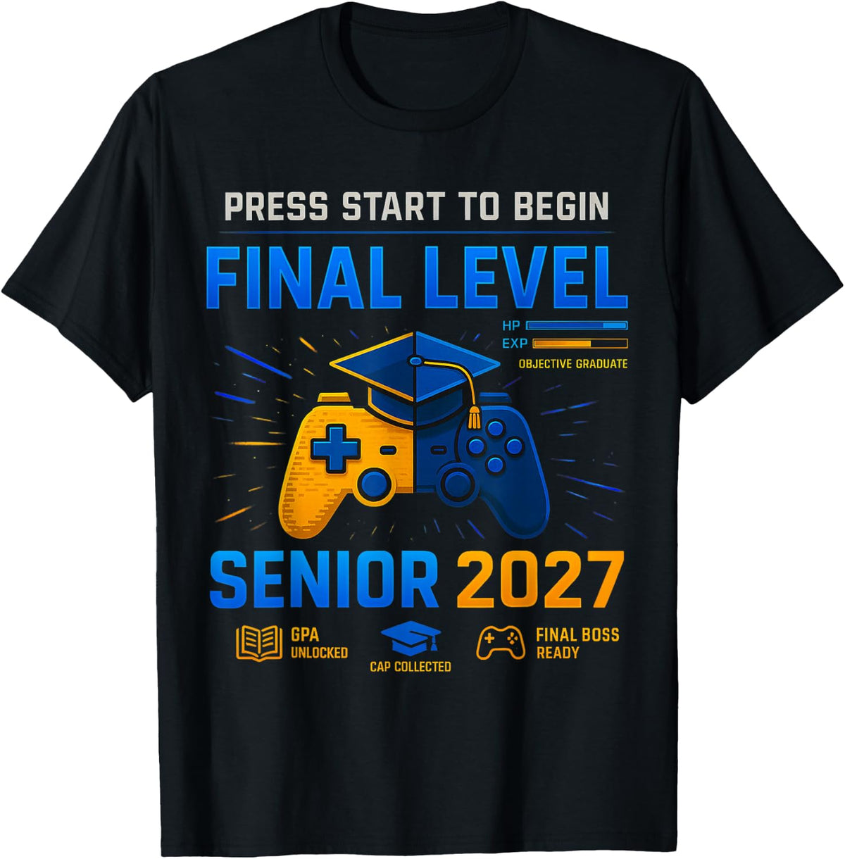 Senior Class of 2027 Back to School Gamer Senior 2027 T-Shirt
