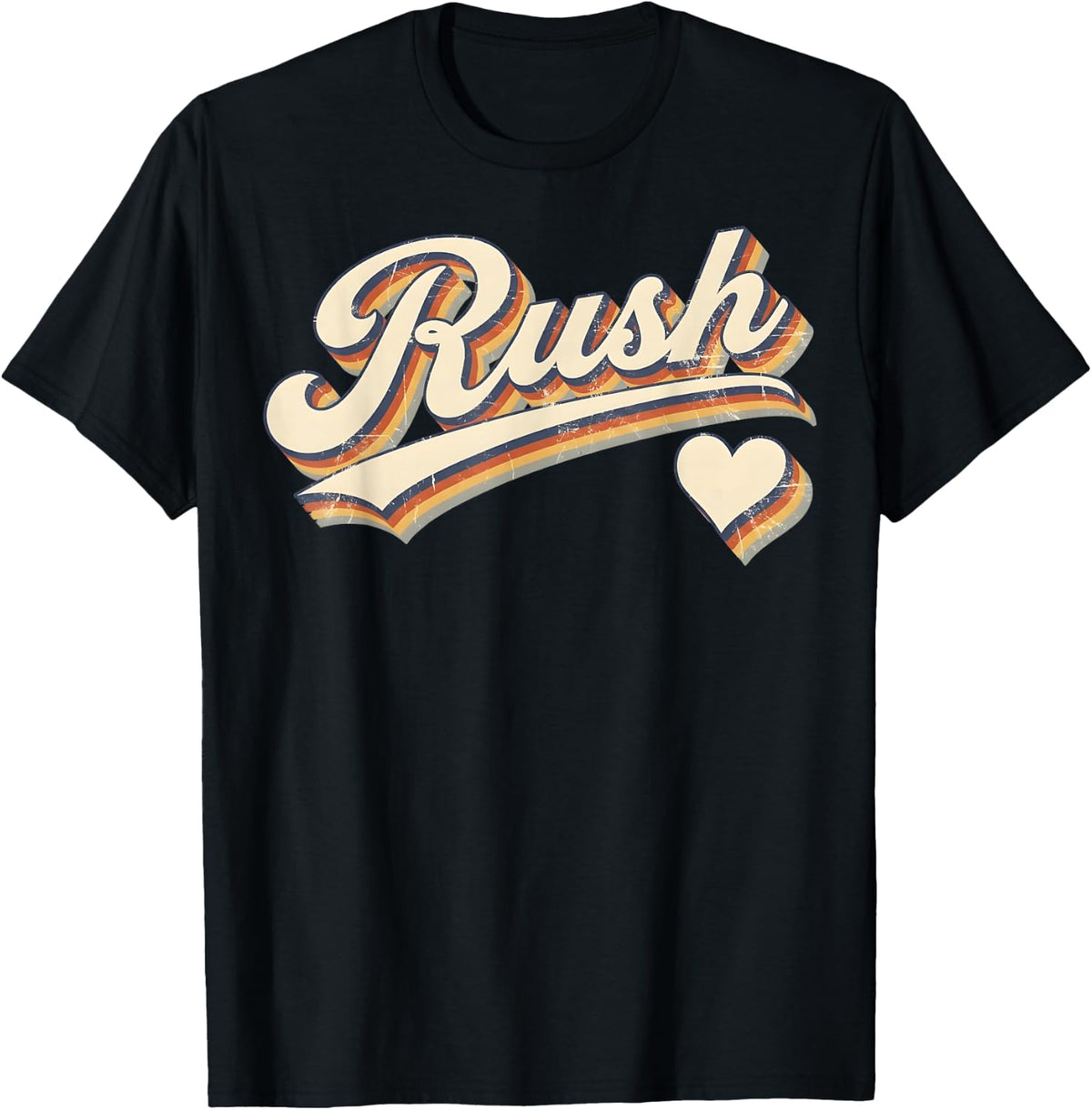 Retro Rush Name Vintage Hearts Gifts for Women Men T-Shirt