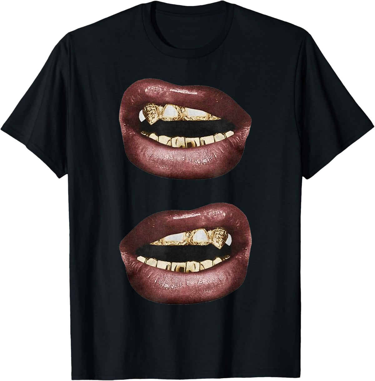 Grillz Jewelry Grills Fashion Mouth Nails Y2KK Lips T-Shirt
