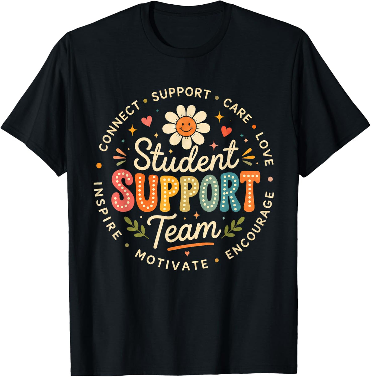 Student Support Team Appreciation Week Groovy Back to School T-Shirt