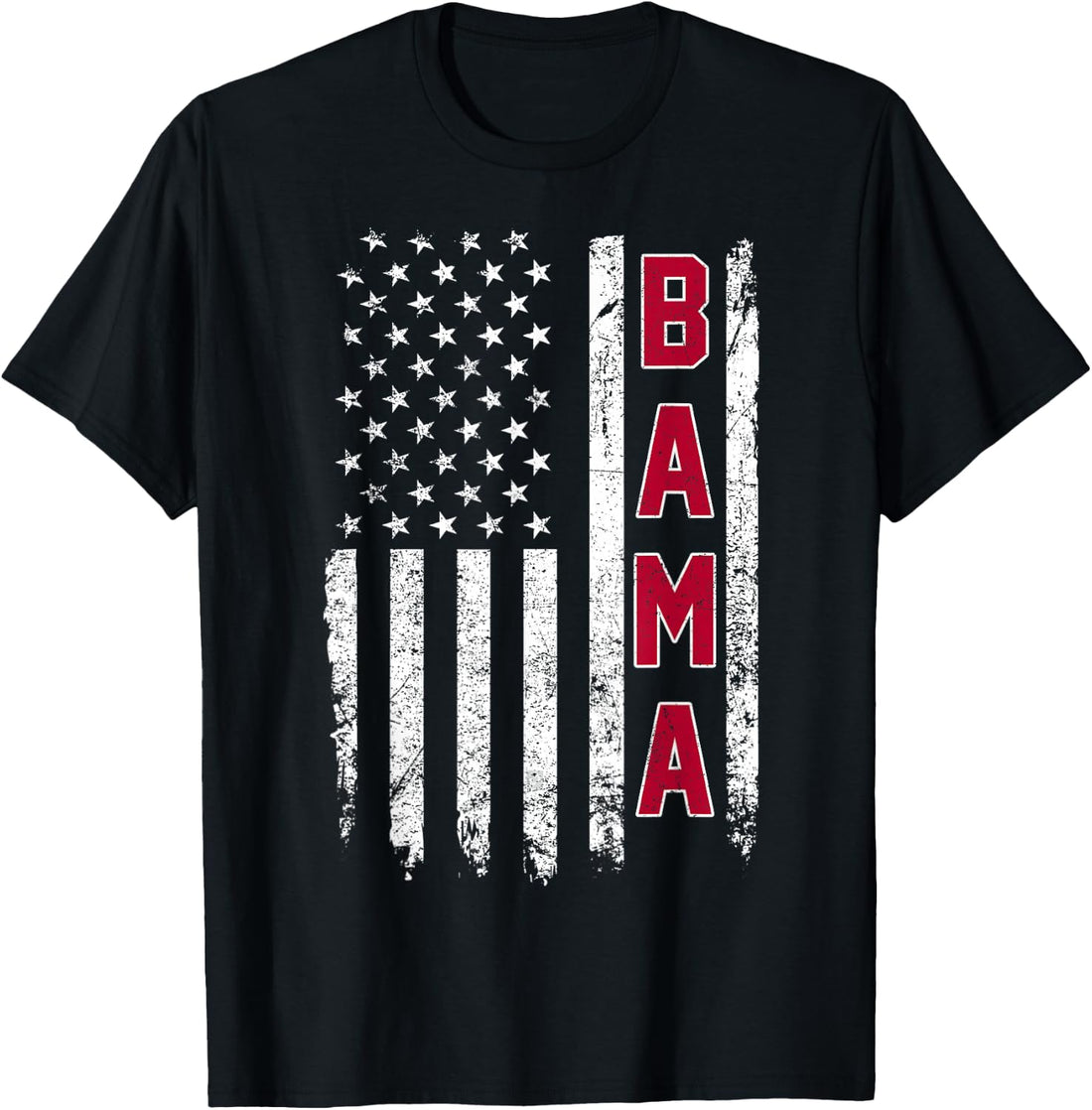 Alabama Throwback Design Classic US Flag T-Shirt