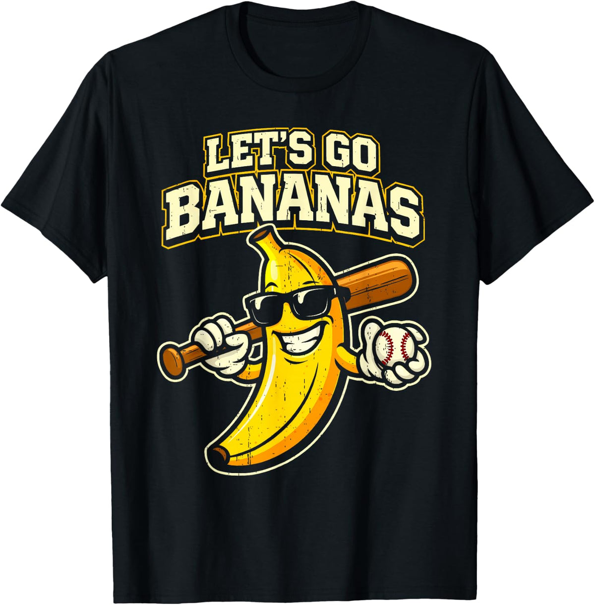 Lets Go Banana Retro Boys Kids Men Youth Teen T-Shirt