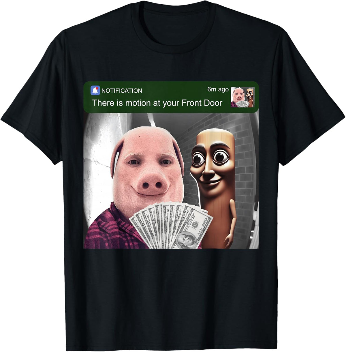 Tung Tung Tung Sahur John Pork Motion at Your Front Door T-Shirt