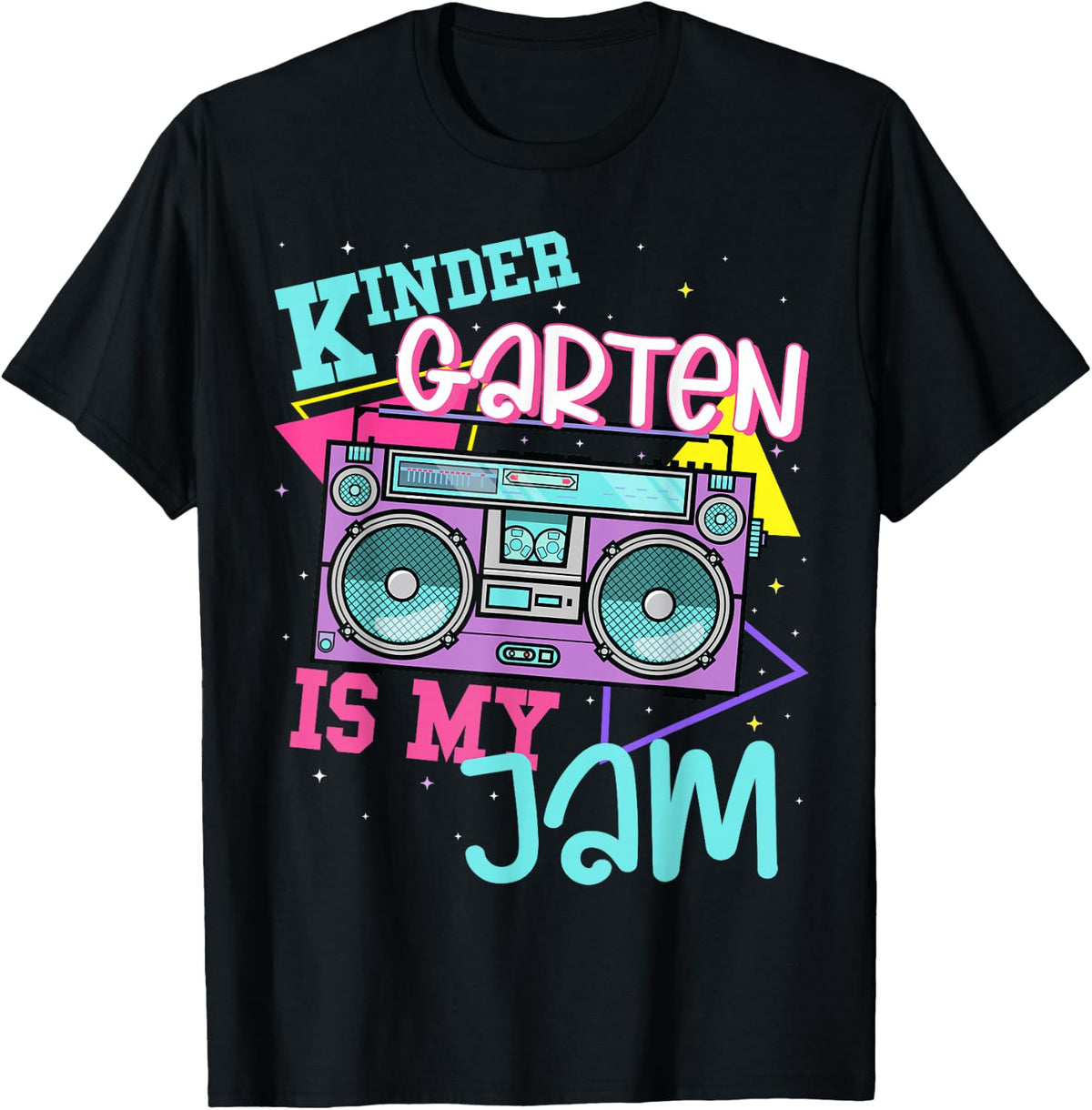 Kindergarten Is My Jam Cute Teacher Shirt 80's 90's Styl T-Shirt