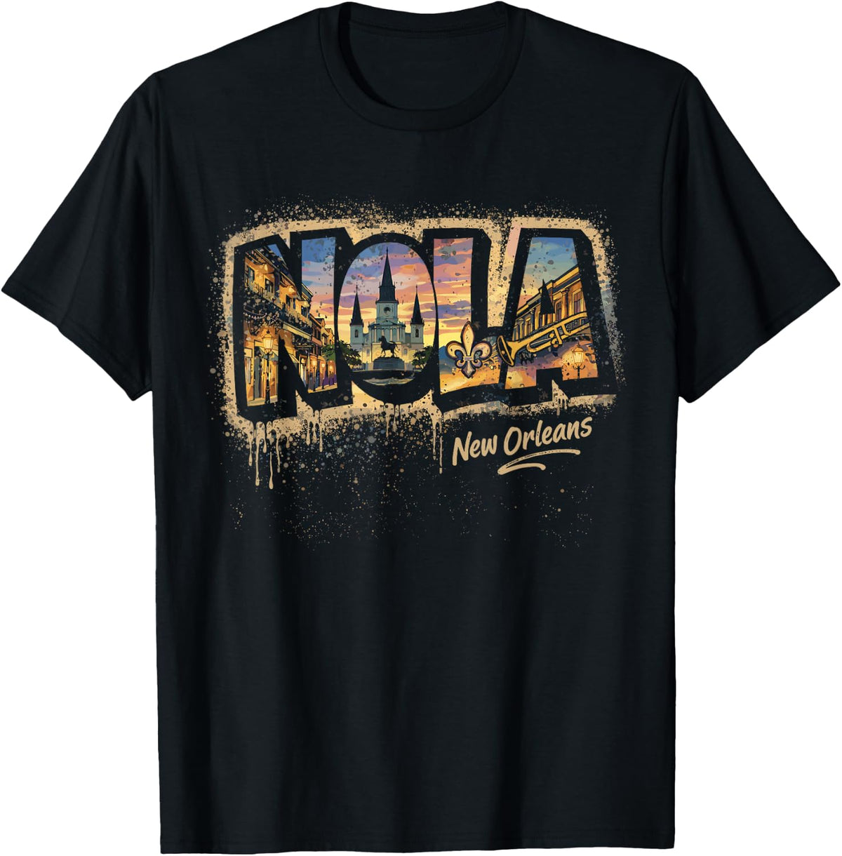 NOLA New Orleans Street Art Travel Design T-Shirt