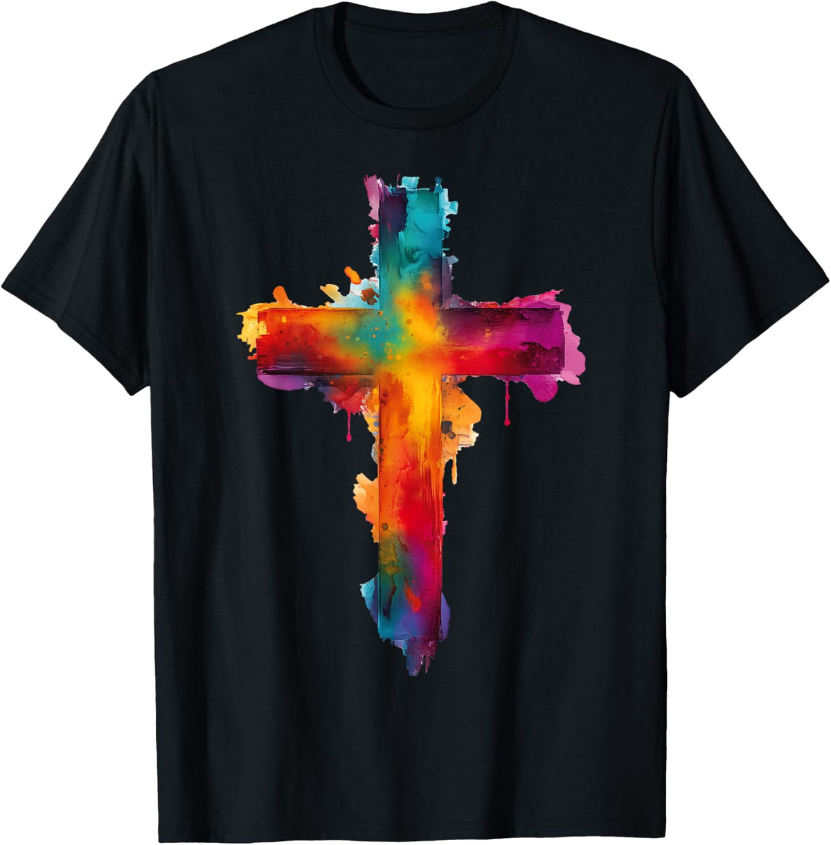 Cross Christian Religious Believe Blessed Faith God Graphic T-Shirt