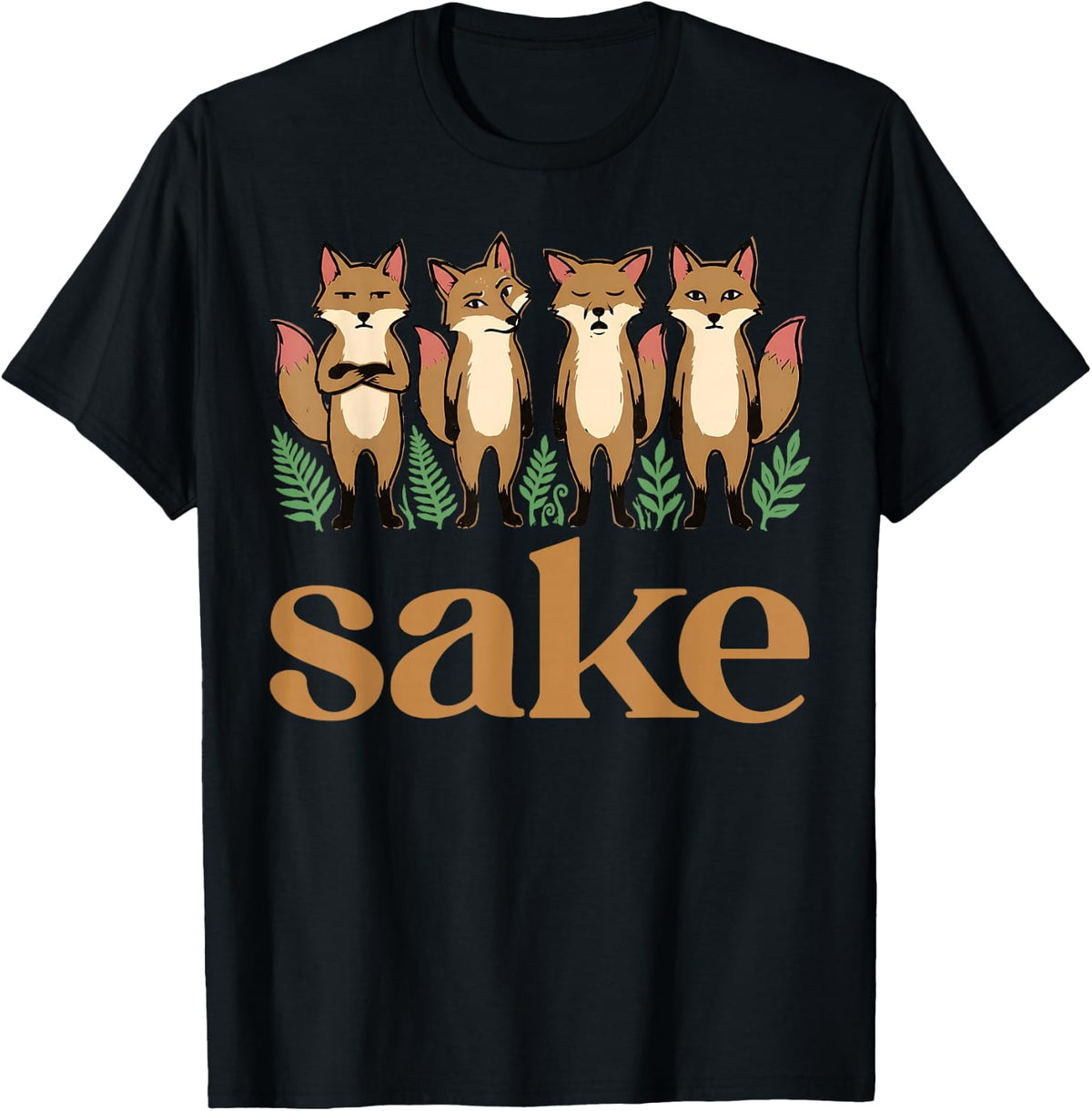 for Fox Sake Four Foxes Funny Woodland Animal Humor T-Shirt
