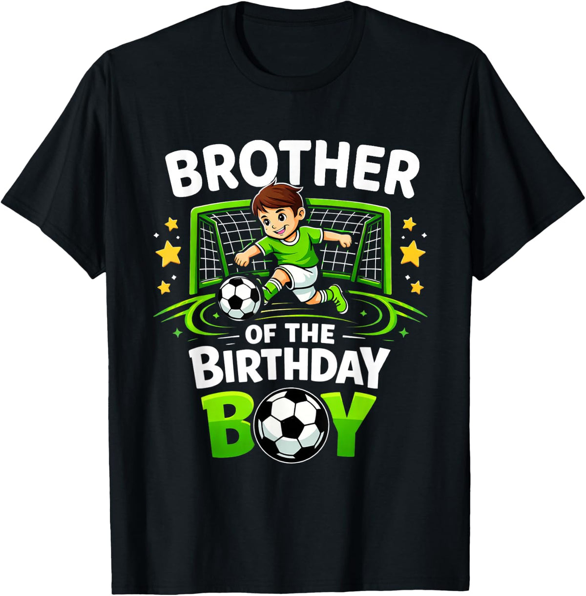 Brother of The Birthday Boy Soccer Ball Funny Soccer Brother T-Shirt