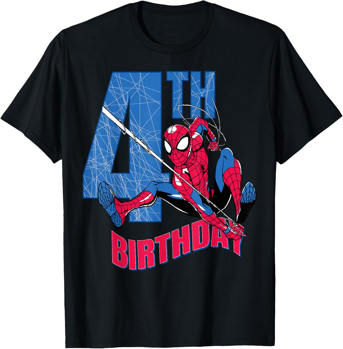 Marvel Comics Spider-Man 4th Birthday Hero Web Action T-Shirt