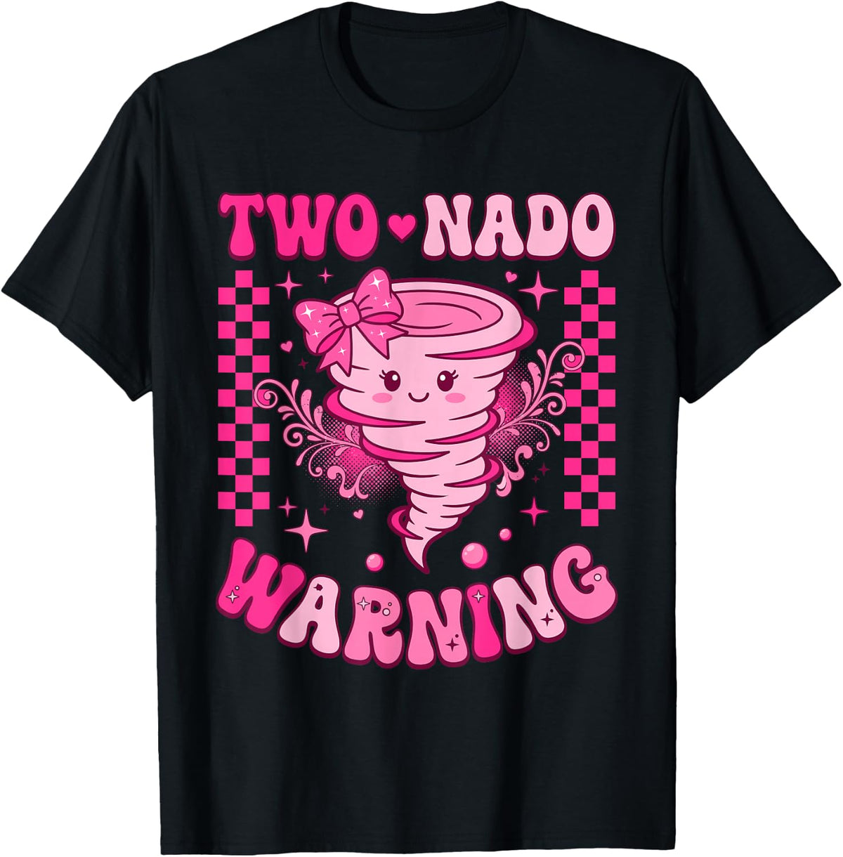 Two Nado 2nd Birthday Tornado 2 Year Old 2nd Bday Girl T-Shirt