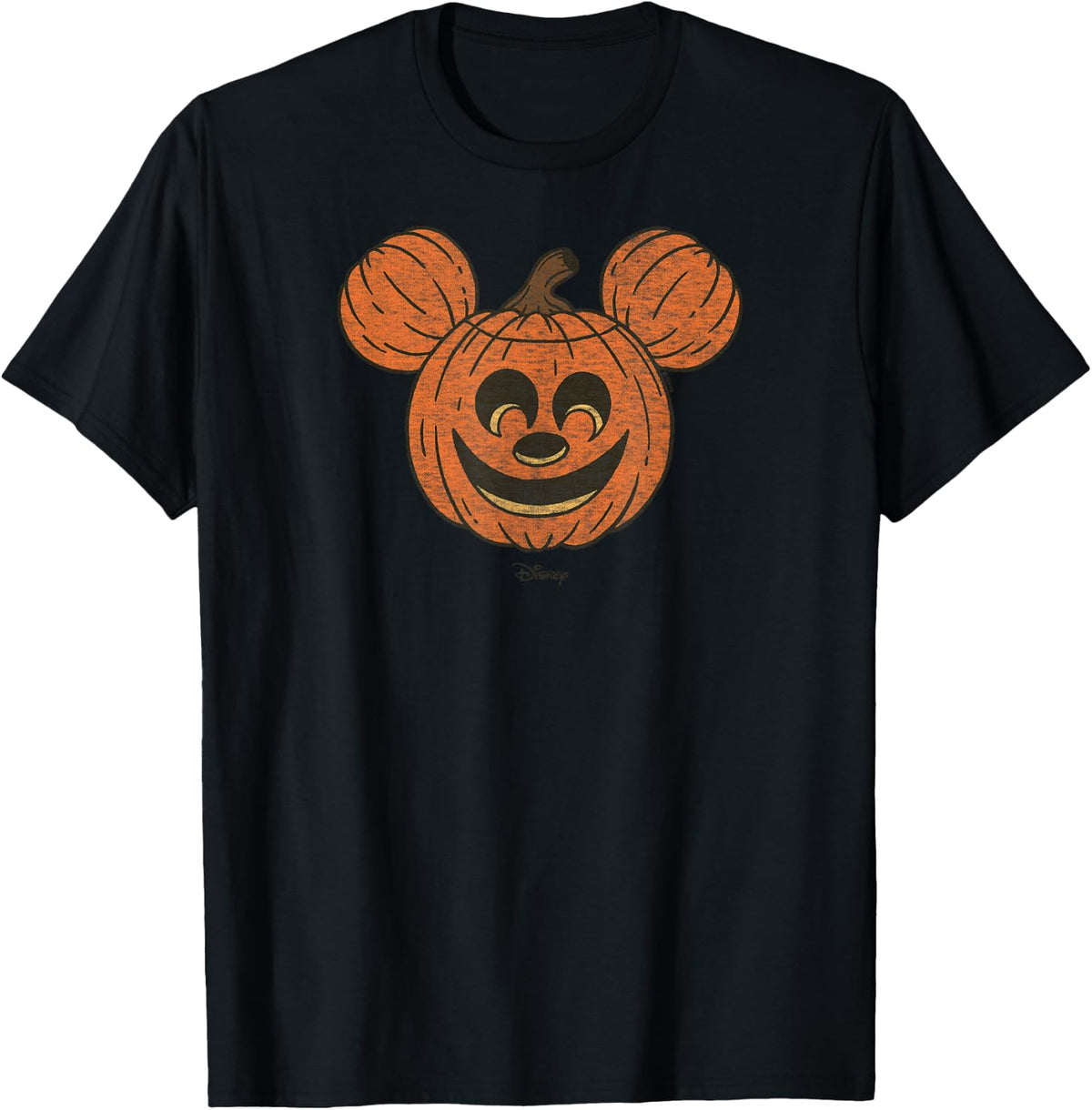 Mickey Mouse Halloween Carved Pumpkin Face T-Shirt
