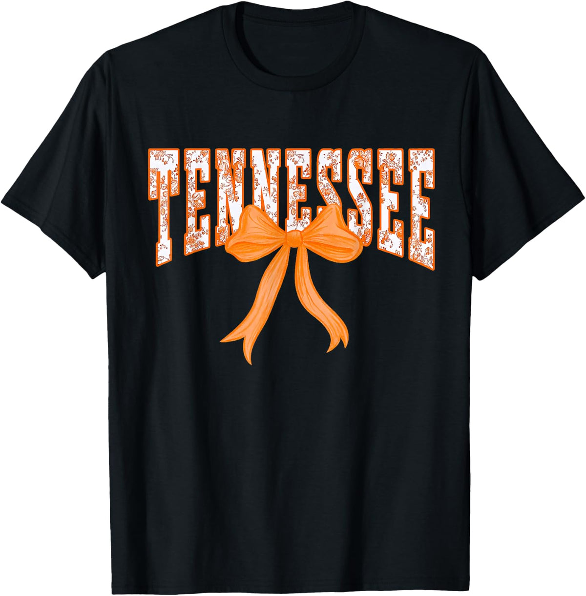 Tennessee Floral Women Girls Kids Cute Retro Coquette Bow T-Shirt