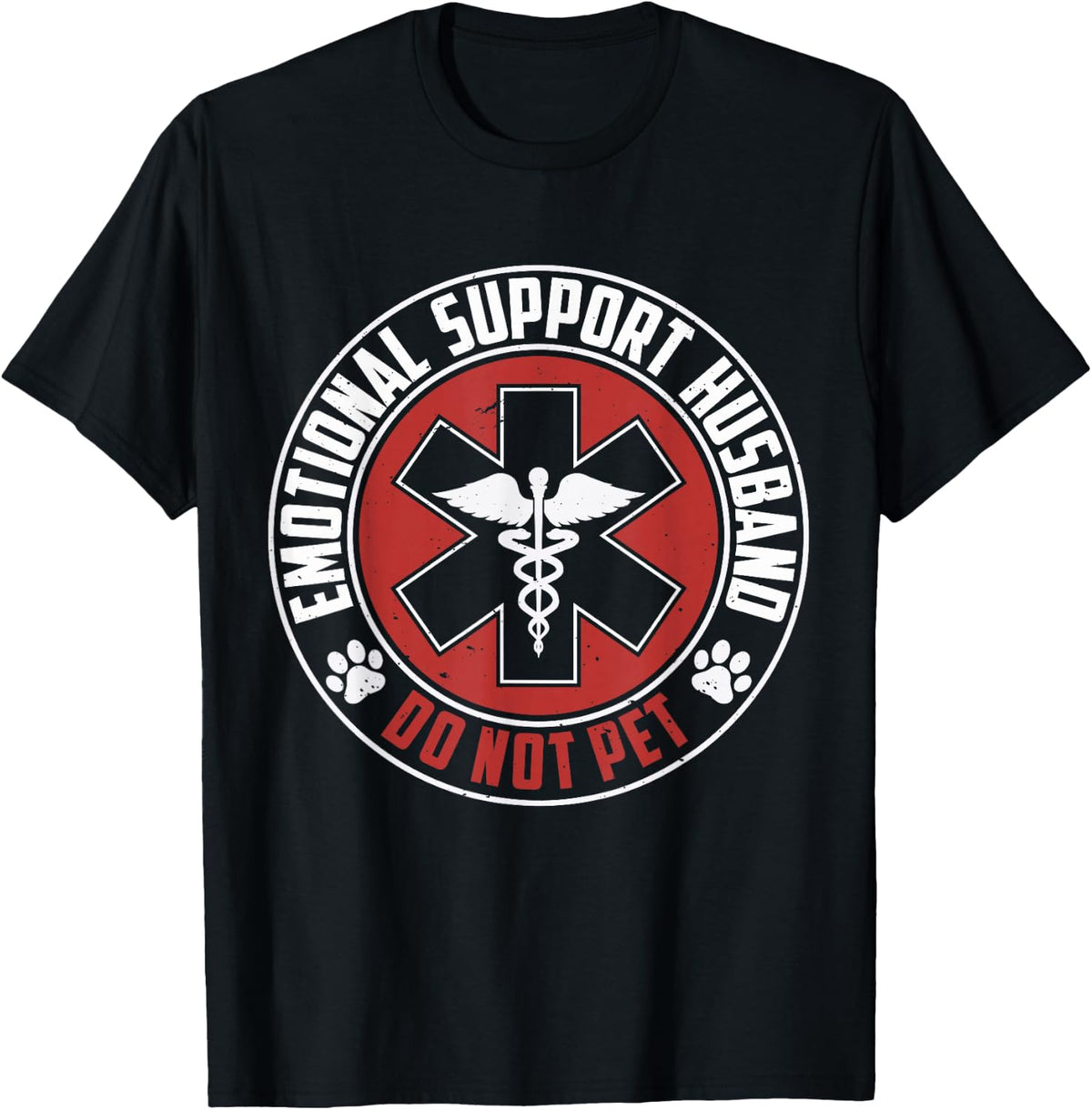 Emotional Support Husband Do Not Pet Funny Couples T-Shirt
