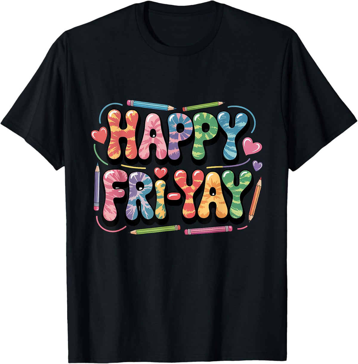 Happy Fri-Yay Teacher Fry Yay Funny Friday Weekend T-Shirt
