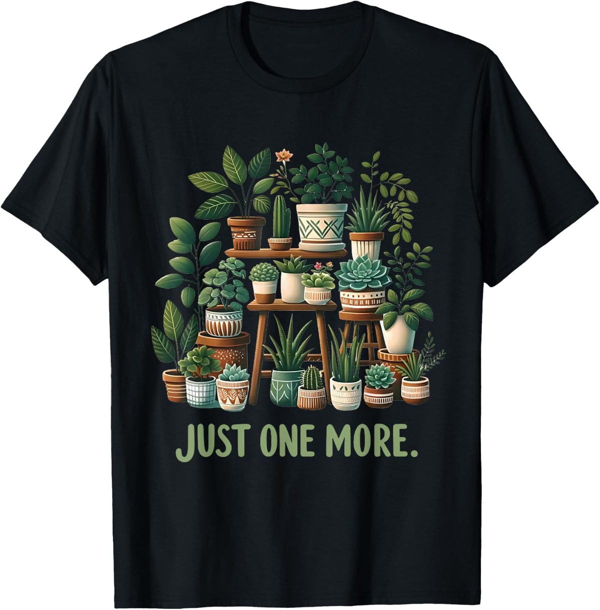Just one More Funny Plant Lady Women Indoor Flower Floral T-Shirt