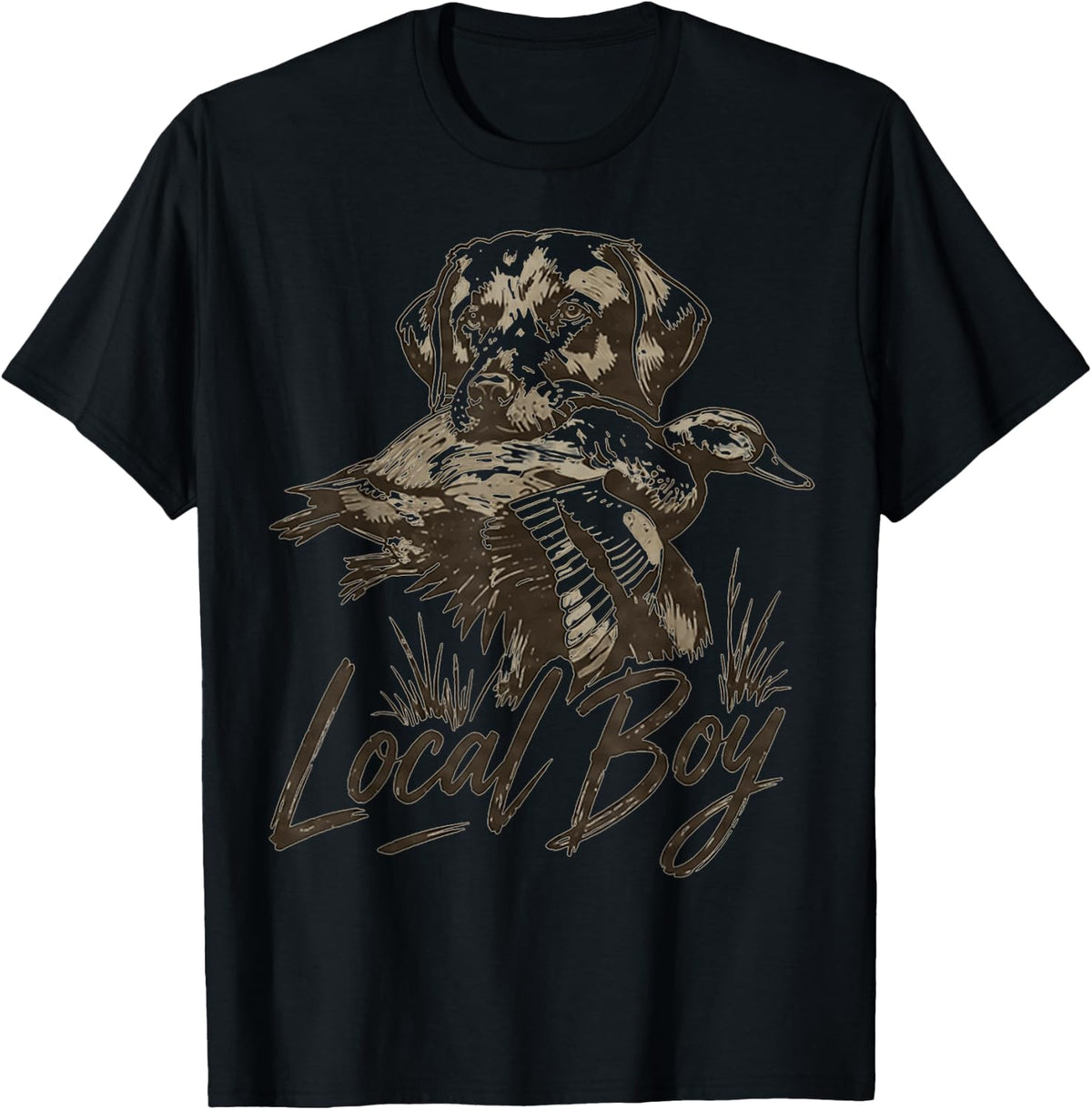 Local Boy Dog Hunting Camo Southern Vintage Camouflage T-Shirt