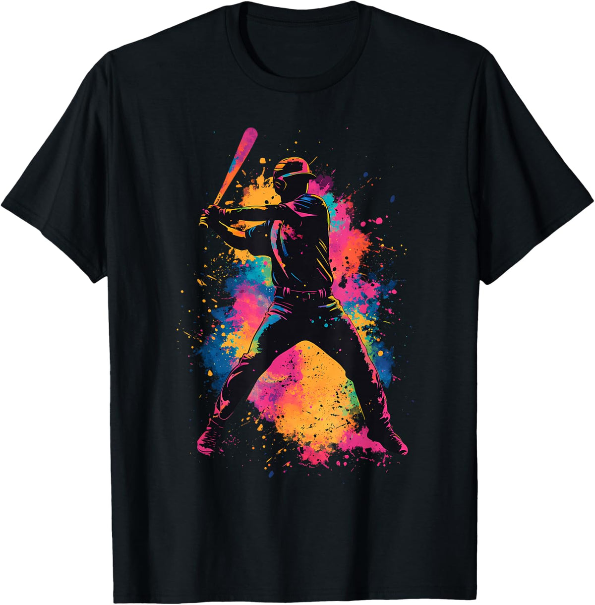 Colorful Baseball Player T-Shirt