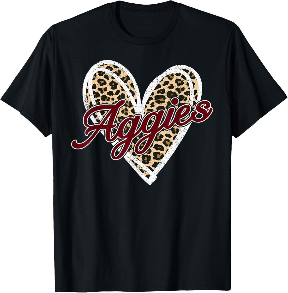 Retro Personalized Aggies-Heart Men Women Kid T-Shirt