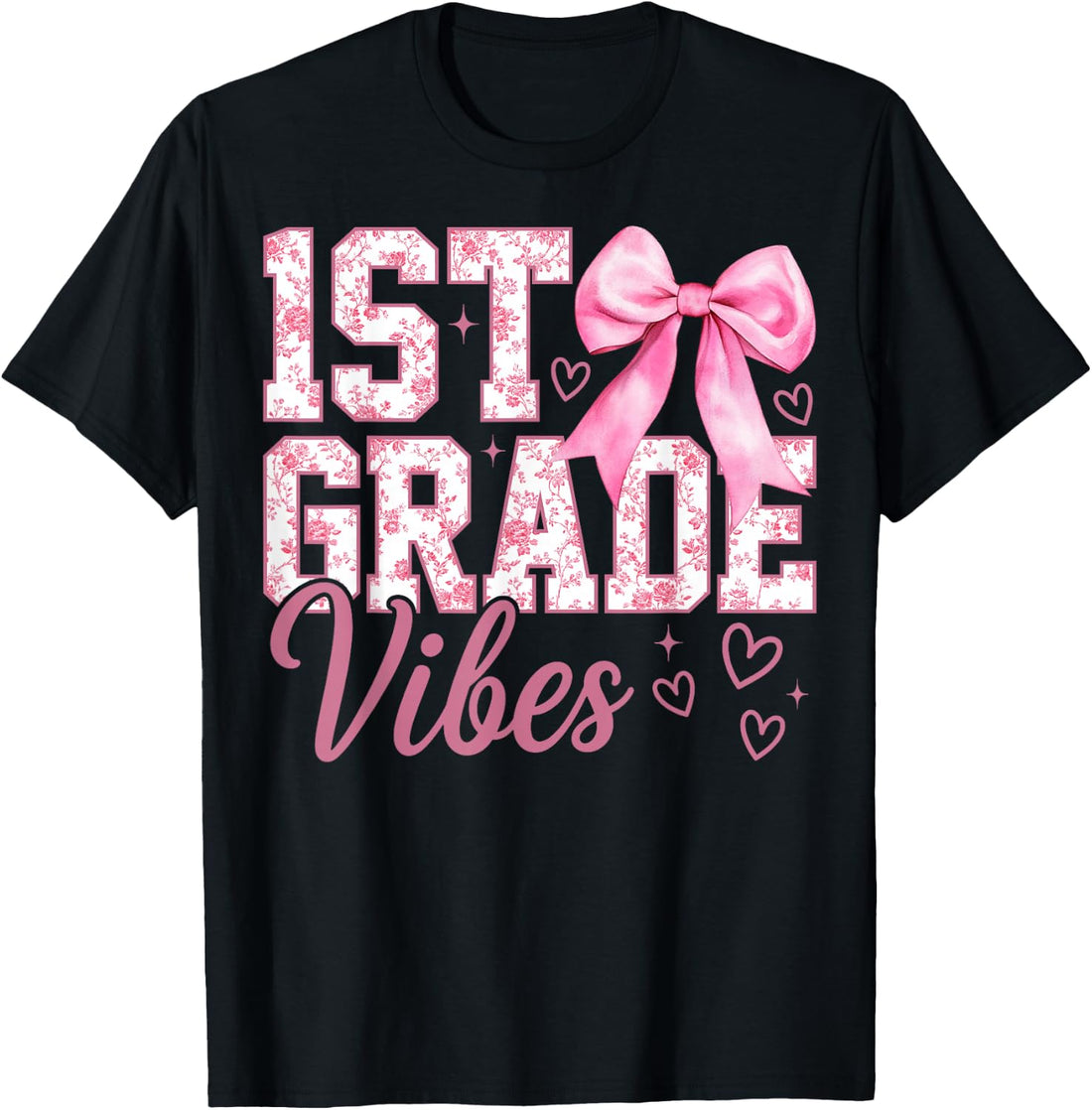 1st Grade Vibes Coquette Bow Back to School First Grade T-Shirt