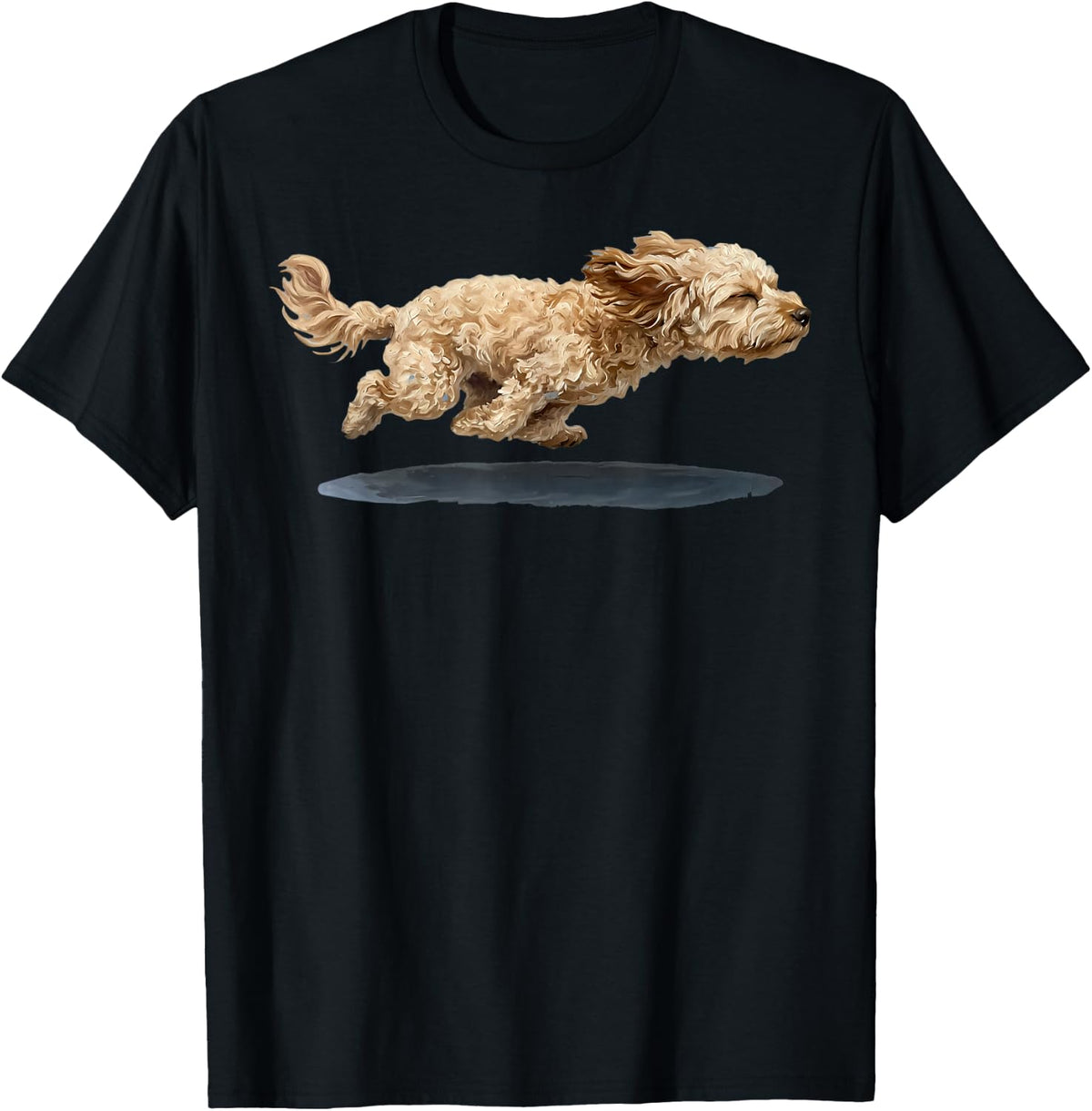 Running Cavapoo Dog Mom Pet Lovers Owner Kids Men Women T-Shirt
