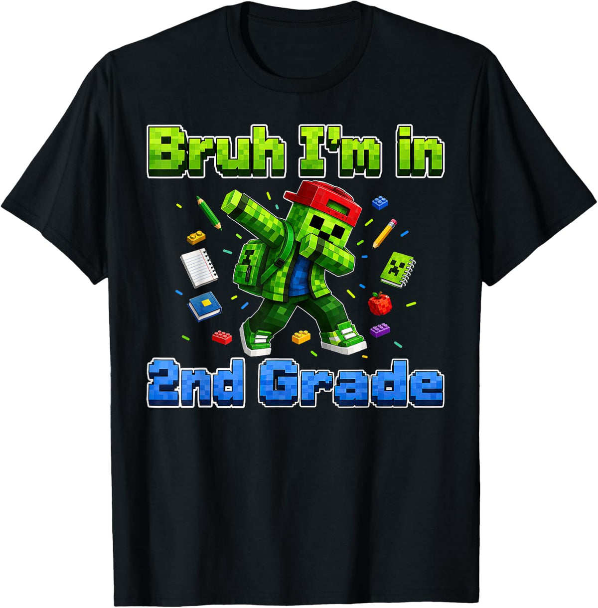 Bruh I'm in 2nd Grade Gamer Back to School Boys T-Shirt