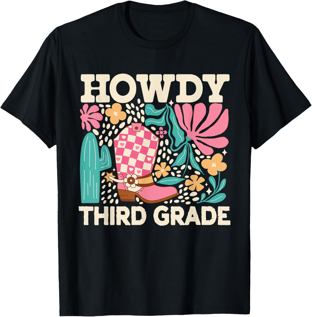 Howdy Third Grade Cowgirls 3rd Grade Teacher Back to School T-Shirt
