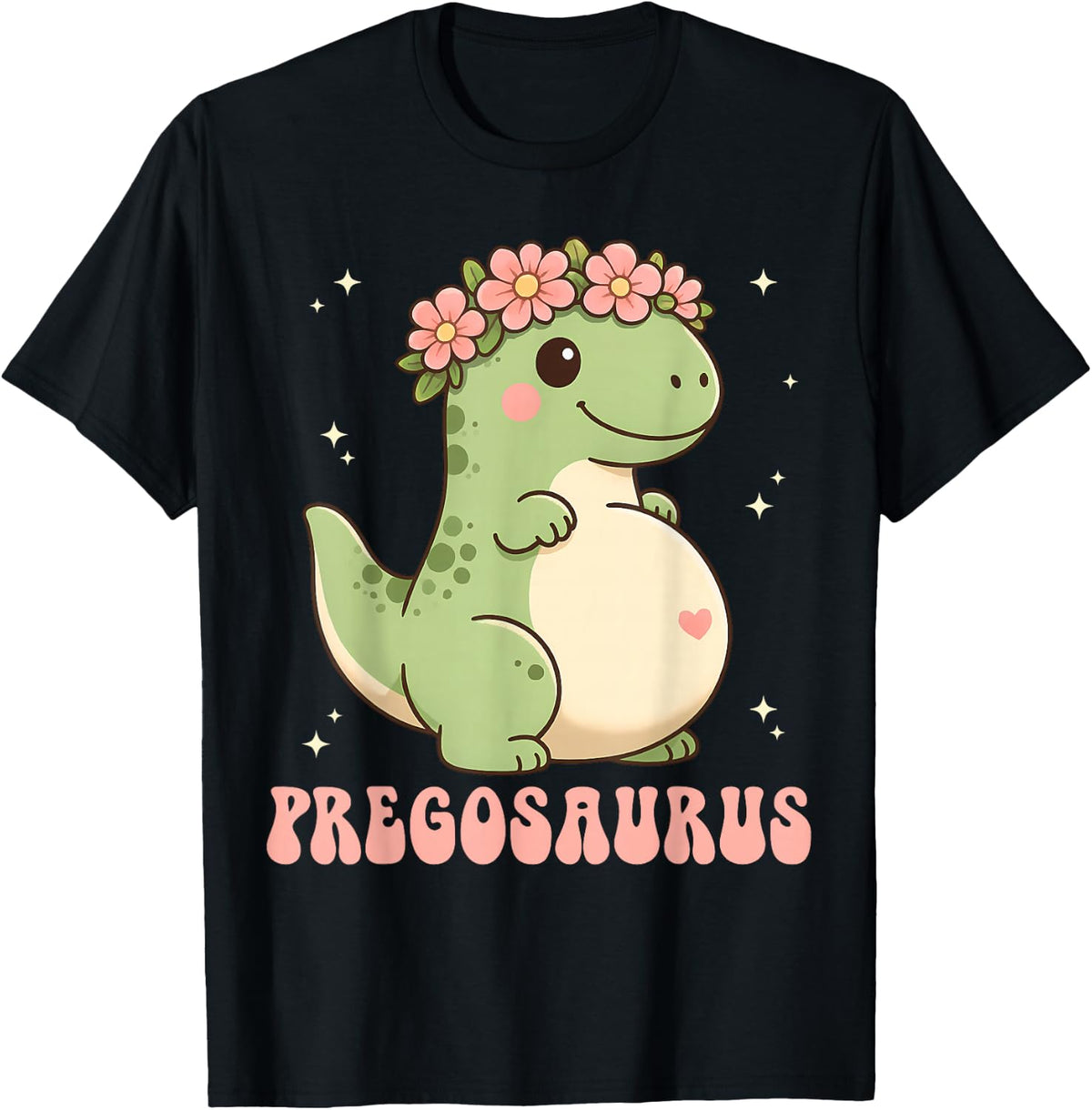 Pregosaurus Cute Mommy Dinosaur Pregnancy Announcement Mama T-Shirt