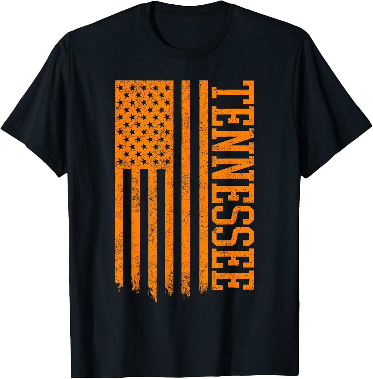 Classic TN Orange Print Retro Varsity Vintage Tennessee T-Shirt