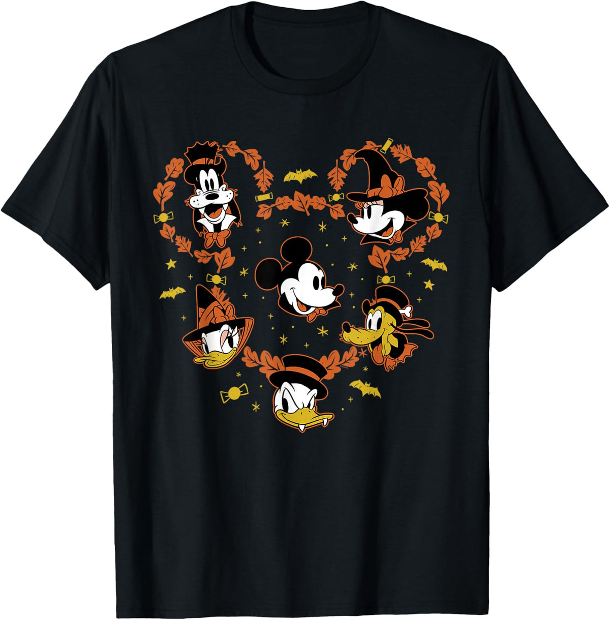 Disney Mickey and Friends Halloween Fall Mickey Mouse Icon T-Shirt