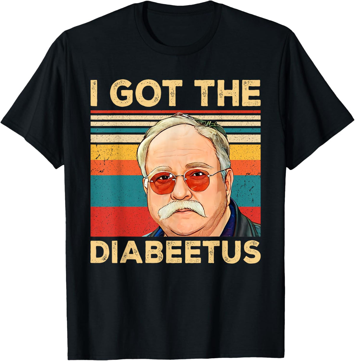 Unisex-Adults Retro I Got The Diabeetus Funny Pancreas Diabetes Awareness T-Shirt Black Small Crew Neck Short Sleeve T-Shirt