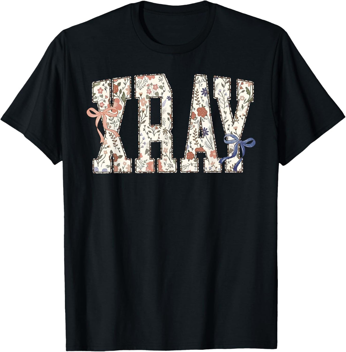Wildflower Xray Rad Tech Coquette Bow Radiology Department T-Shirt