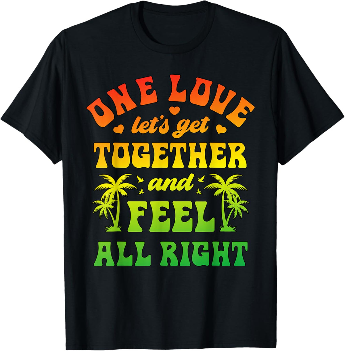 Jamaica One Love Reggae Music Rasta Lovers Jamaican Retro T-Shirt