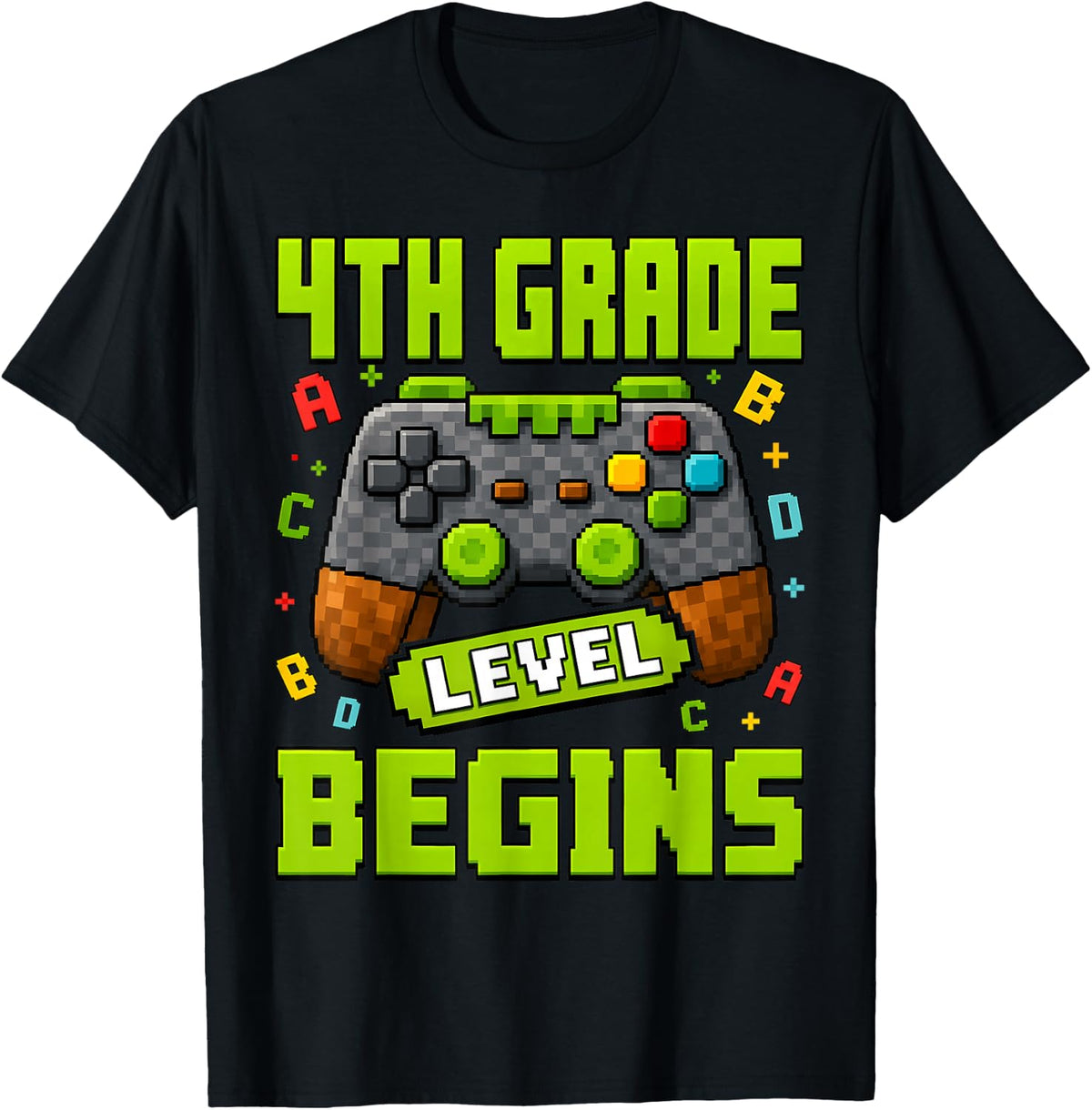 Gamer 4th Garde Back to School First Day of Fourth Grade Boy T-Shirt