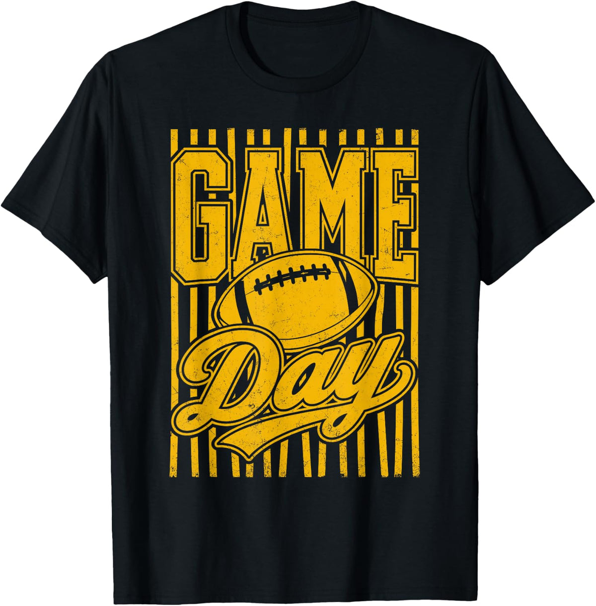 Game Day Football Season Football Mom Gold Vibes Cheer T-Shirt