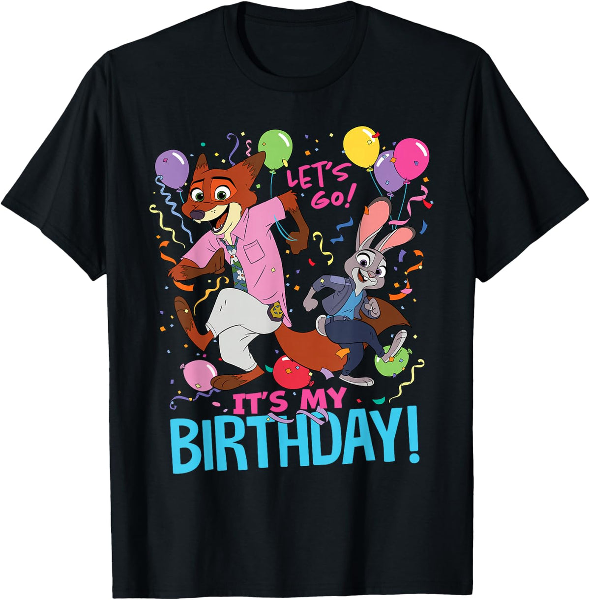 Disney Zootopia 2 It's My Birthday Nick & Judy B-Day Party T-Shirt