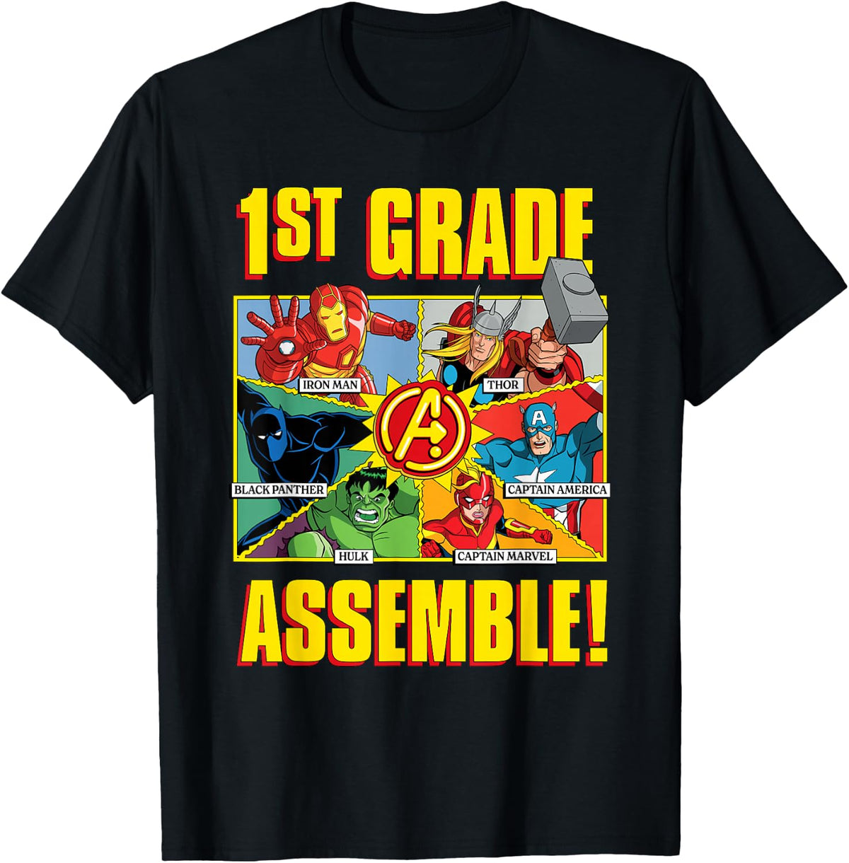 Marvel Avengers 1st Grade Assemble! First Day Back to School T-Shirt