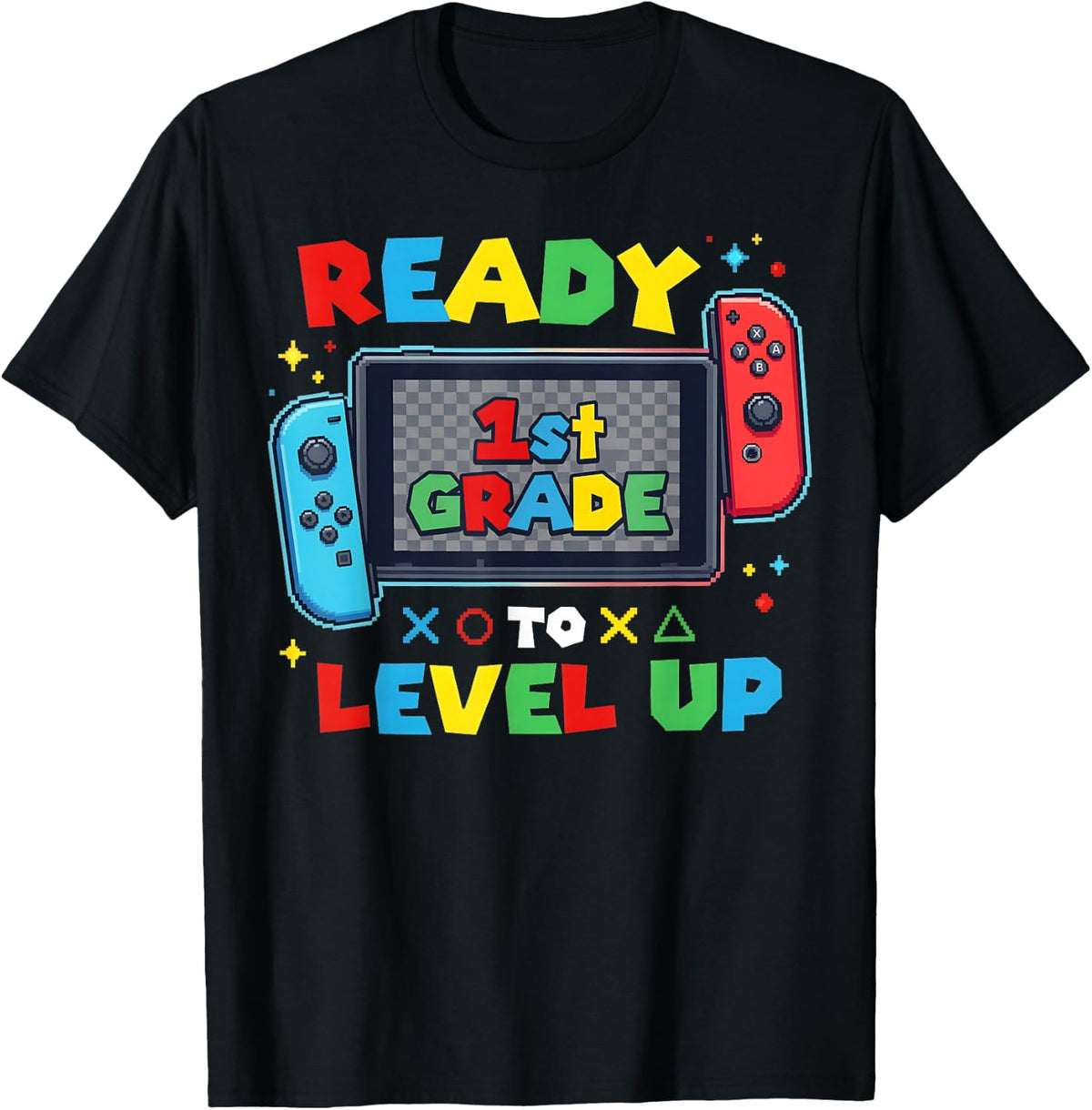 Level Up Gamer First Grade Boys Back to School 1st Grade Kid T-Shirt