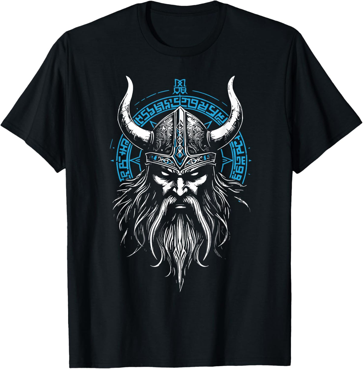 Valhalla Odin in Runes Nordic Compass Viking T-Shirt