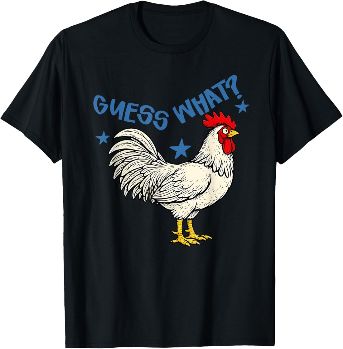 (2 Side) Guess What Chicken Butt Funny Chicken Meme Boys T-Shirt