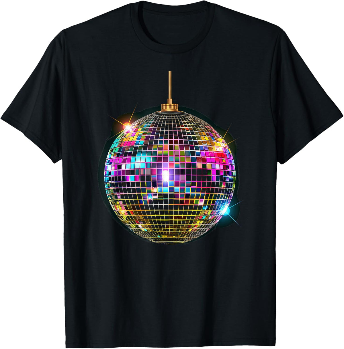Coloured Disco Ball Vintage Retro House Disco Ball Cool Party T-Shirt
