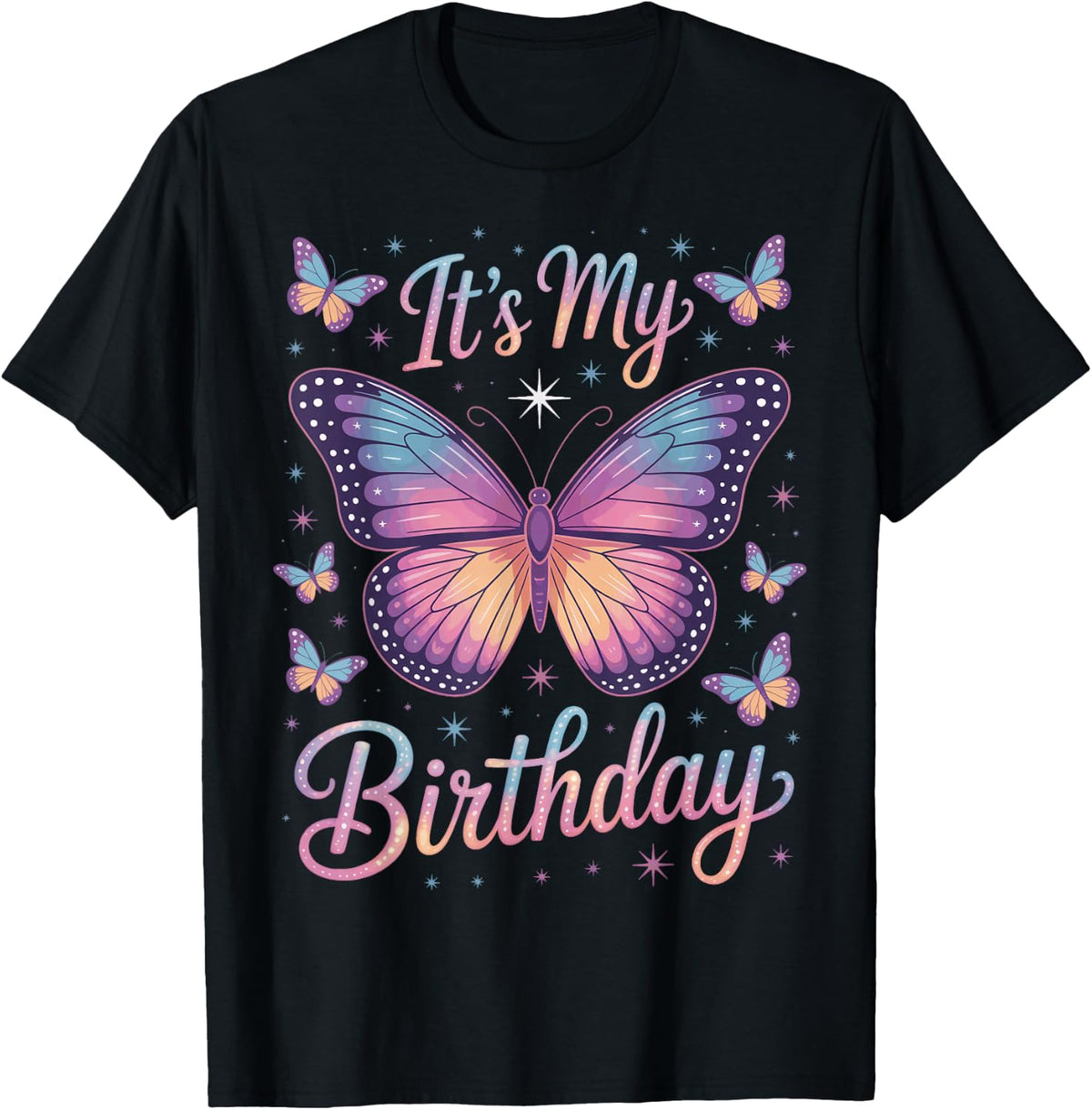 Its My Birthday Butterfly Party Fashion for Birthday Girl T-Shirt