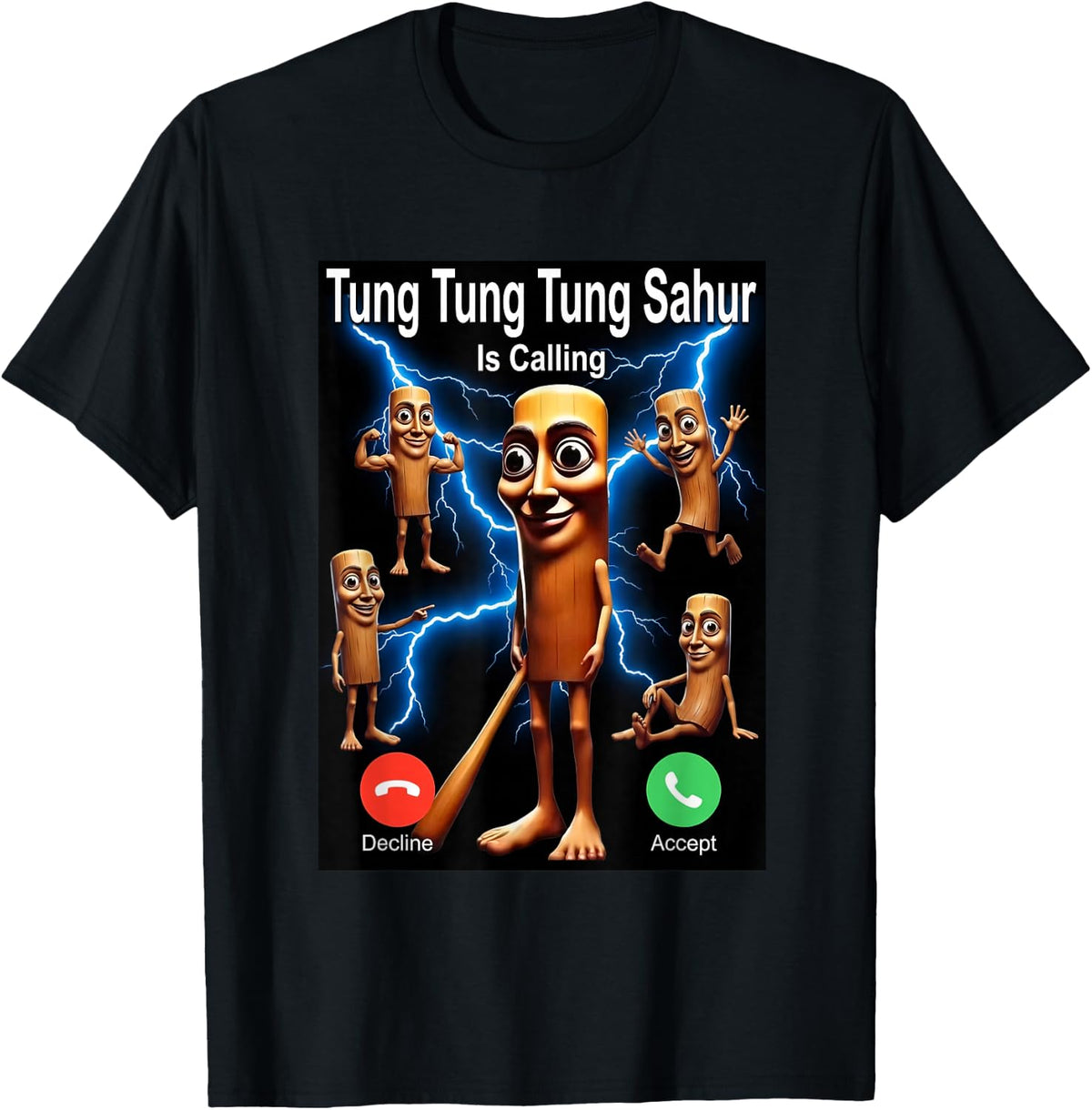 Tung Tung Tung Sahur is Calling Funny Brainrot Teen Boy Kids T-Shirt