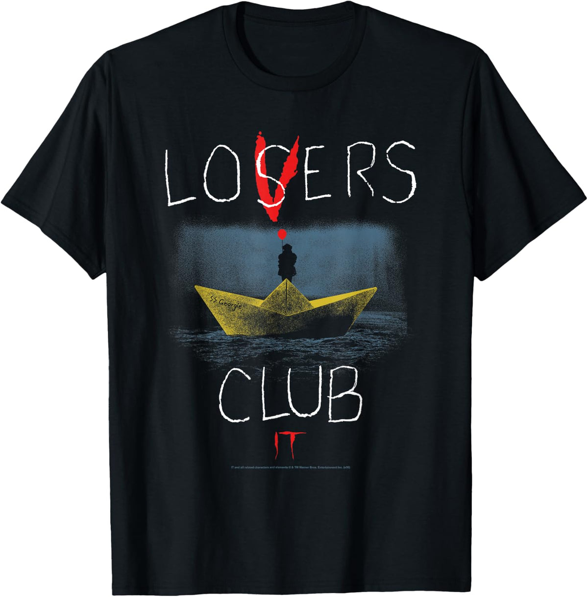IT Losers Club Floating Boat Pennywise Horror Movie T-Shirt