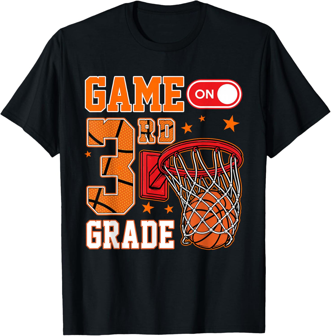 3rd Grade Basketball Back to School Third Grade Boys Kids T-Shirt