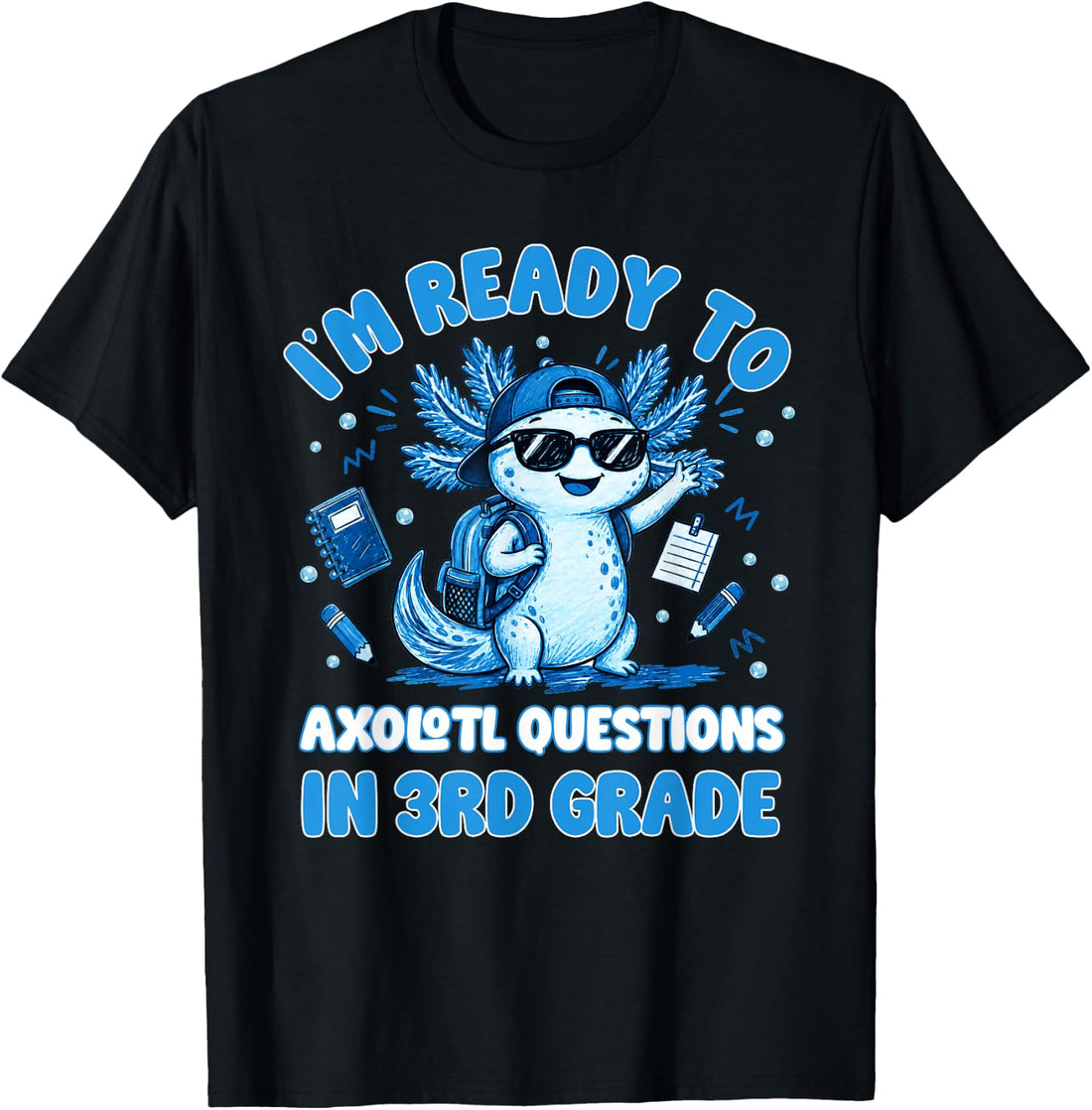 3rd Grade Axolotl Back to School Third Grade Boys Kids T-Shirt