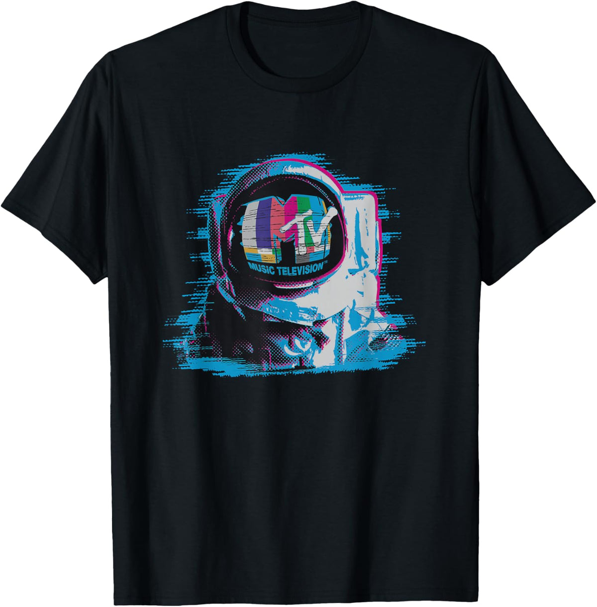 MTV Astronaut Glitch Vintage Music Television T-Shirt