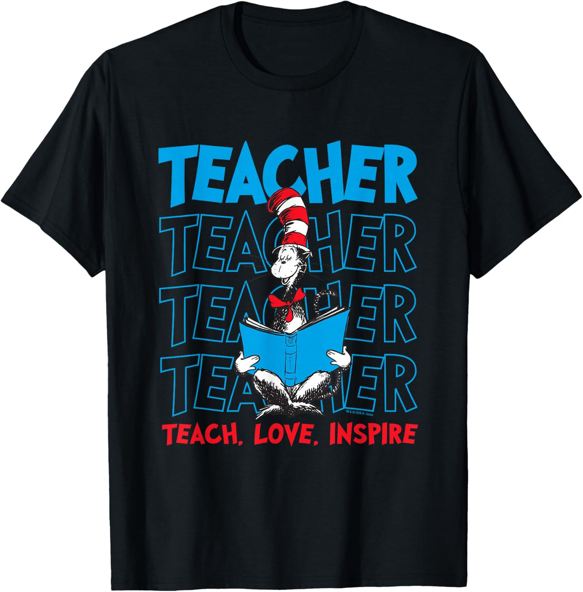 Dr Seuss The Cat in The Hat Teacher - Officially Licensed T-Shirt