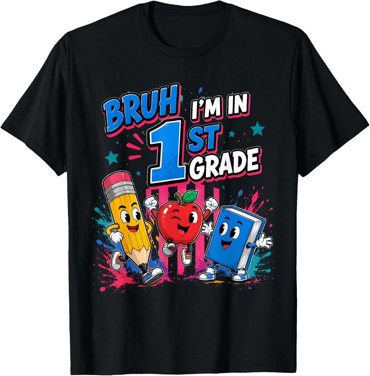 Bruh I'm in 1st Grade Back to School First Grade Boy Kids T-Shirt